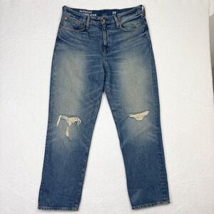 J.Crew Slouchy Boyfriend Jeans Size 29 Ripped Distressed Blue Denim Casual